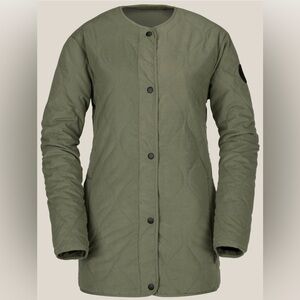 Volcom Reversible Green Quilted Utility Jacket, sz XS